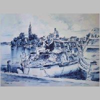 Boot vor R�beler Kirche