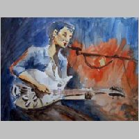 S�ngerin mit Gitarre im Hansa